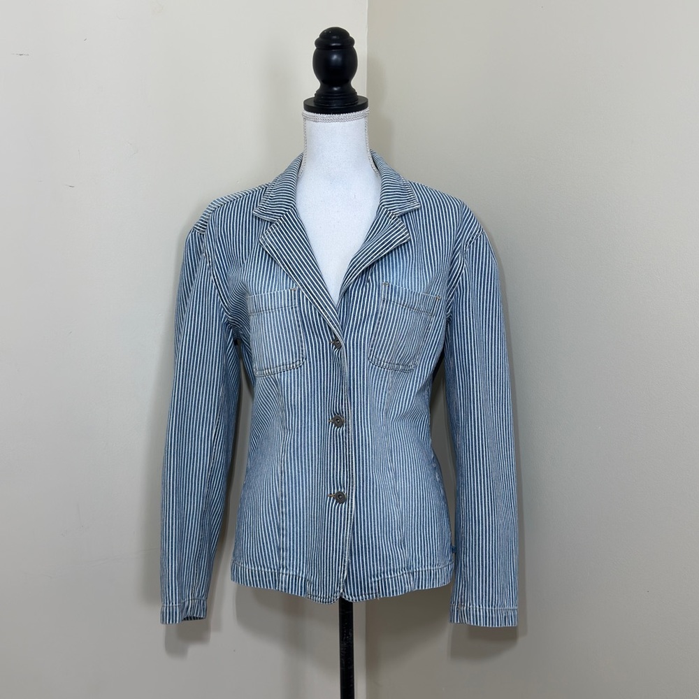 Liz Claiborne Sport Women’s Striped Jacket | Casual Lightweight Layer | Size XL